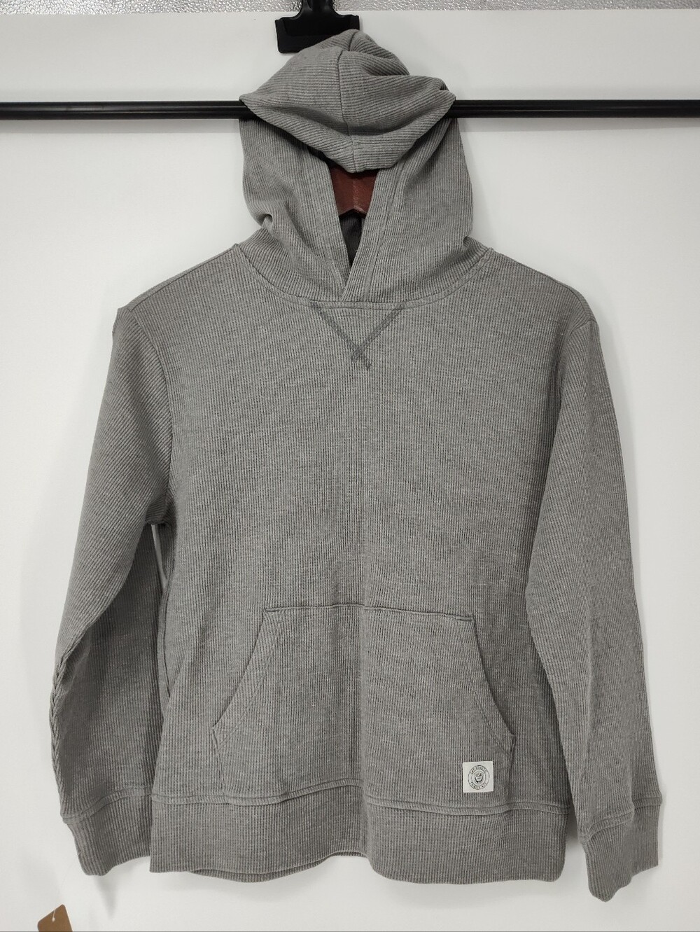 GAP Kids Gray Thermal Hooded Shirt Size X Large